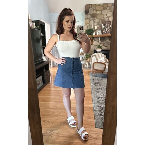 Anthropologie WAYF Denim Skirt - Picture 1 of 10